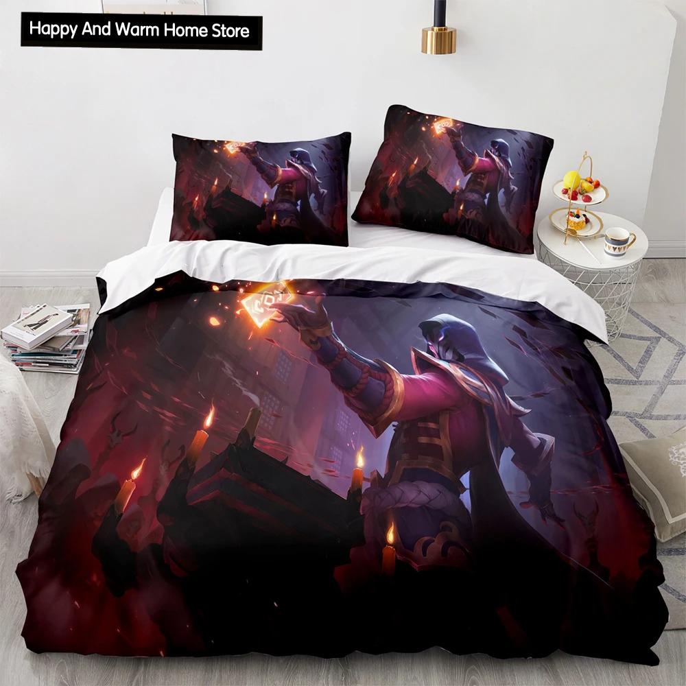 3D Print League Of Heroes Bedding Collection Single Twin Full Queen King Size Game Anime Bed Collection Aldult Boys Bedroom Duvet Cover Collections