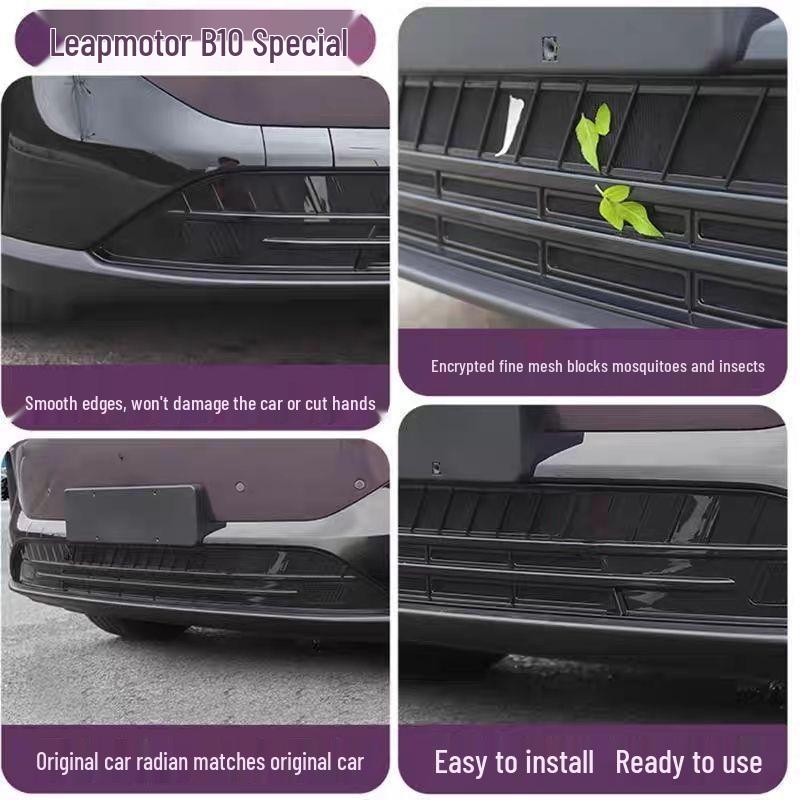 Leapmotor B10 Front Bumper Insect Net: Snap-on Radiator Protection Grille