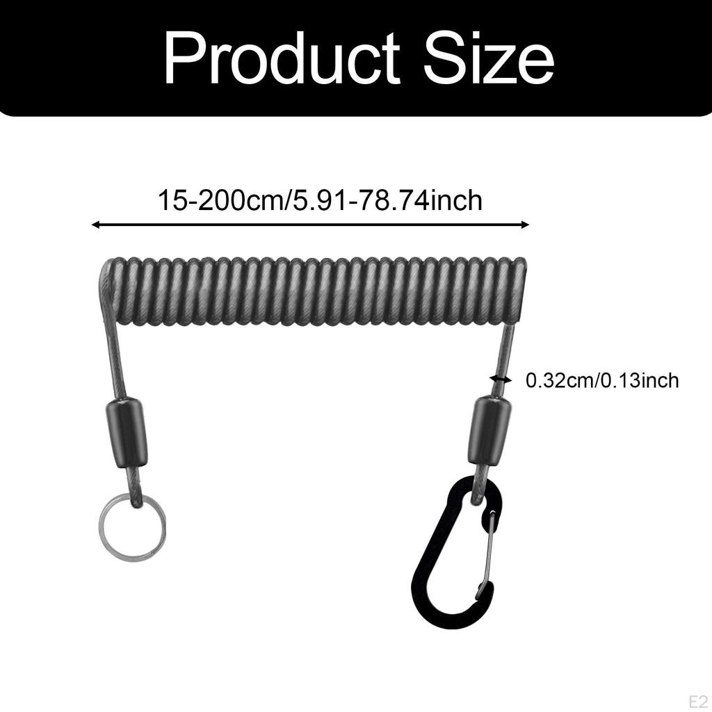 Leash for Kayak with Carabiner And Carrying Clip