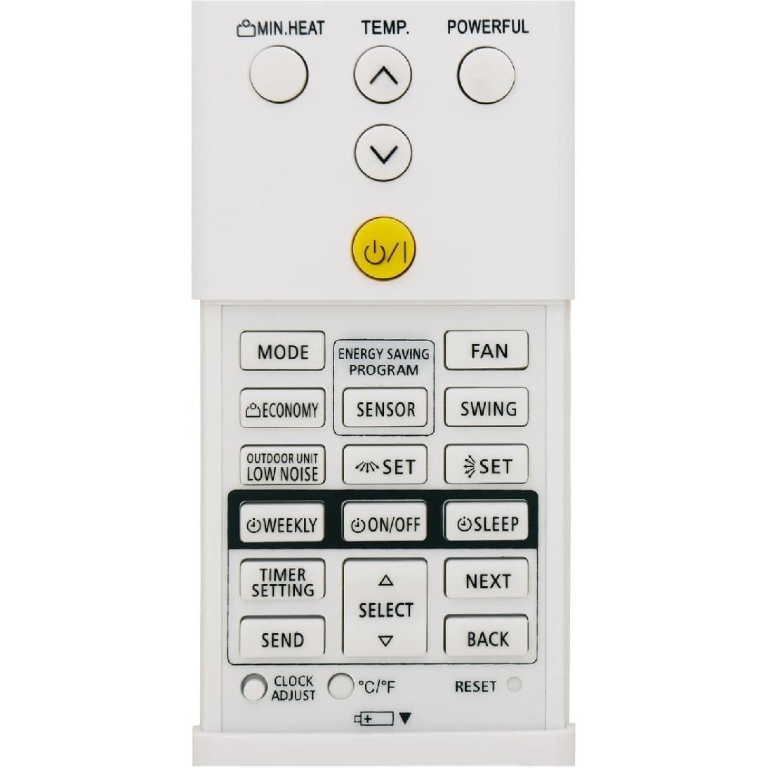 Compatible with Fujitsu Air Conditioner Remote Control AR-RED1U AR-REF1U AR-REM1U AR-REY1U AR-REA1E AR-REA2E AR-REB1E AR-REB2E AR-REF1E AR-REF2E