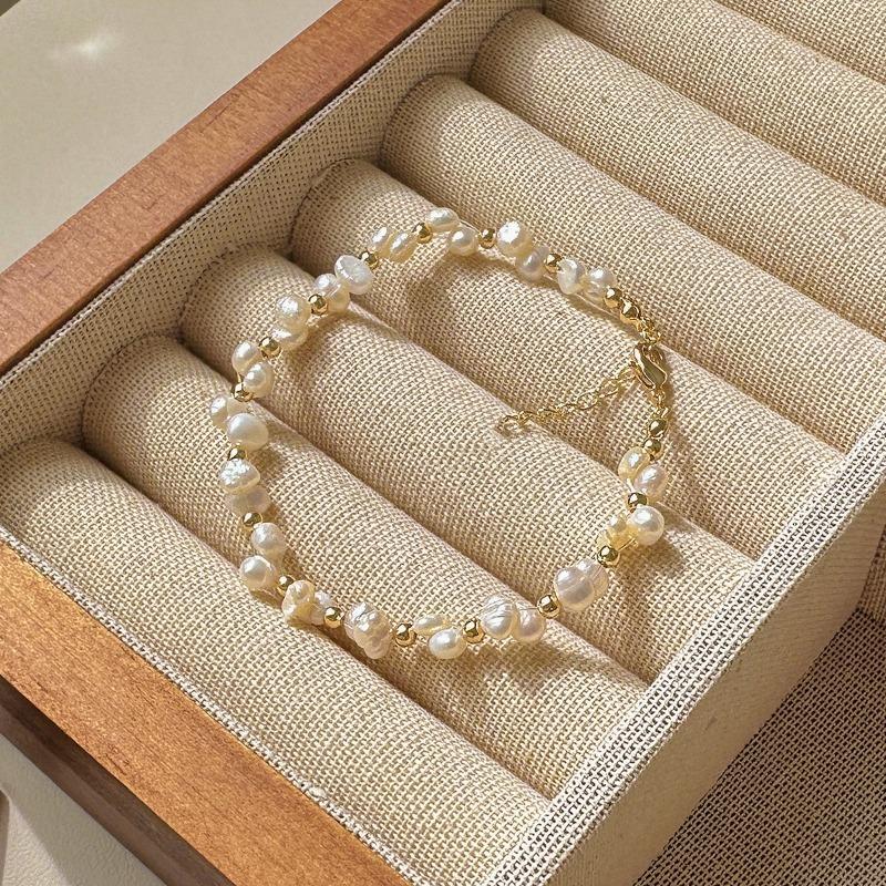 Freshwater Pearl Woven Bracelet, Special-shaped Pearl Bracelet, Beaded Bracelet