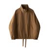 Men's Solid Color Stand Collar Work Jacket Casual Sports Outdoor Mountaineering Camping Jacket