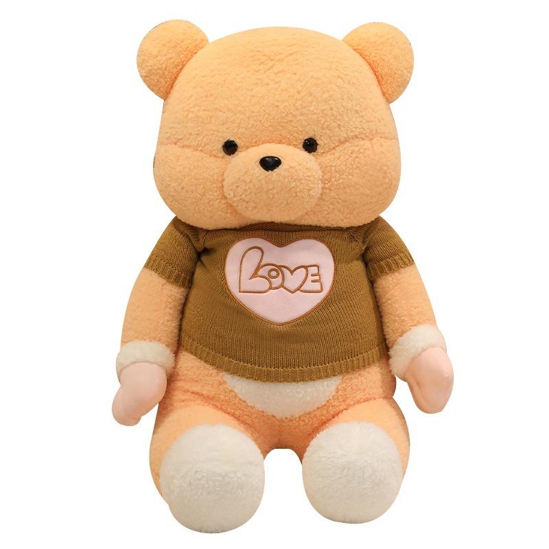 Large Sweater Teddy Bear Doll Plush Toy Clothing Big Bear Hug Bear Doll Girl Soothing Ragdoll