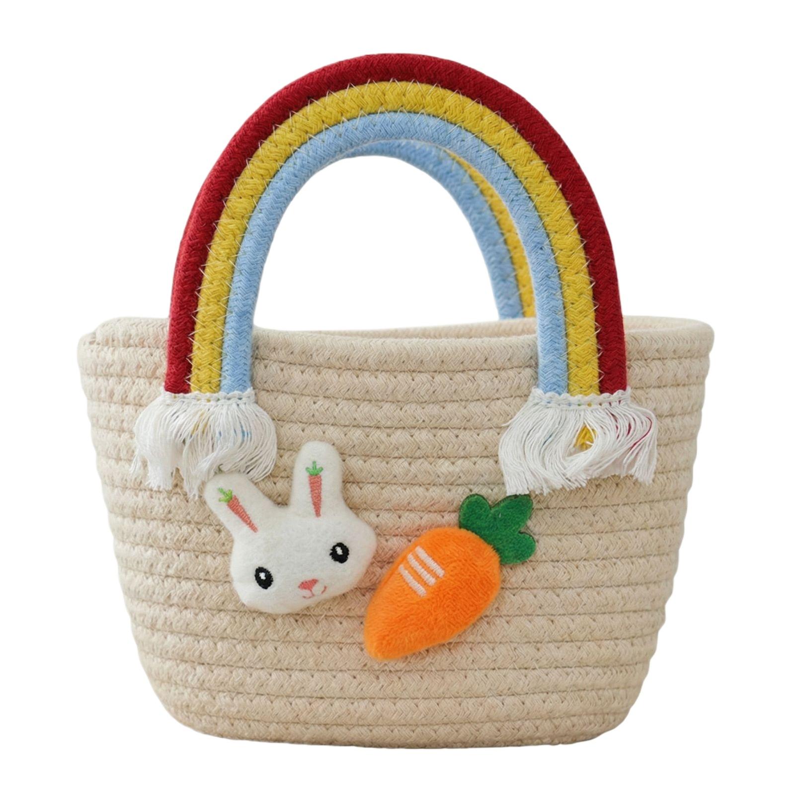 Easter Storage Basket - Cotton Rope Decorative Pickup Basket For Tabletop Vanity Or Living Room Organization One Size 960₽