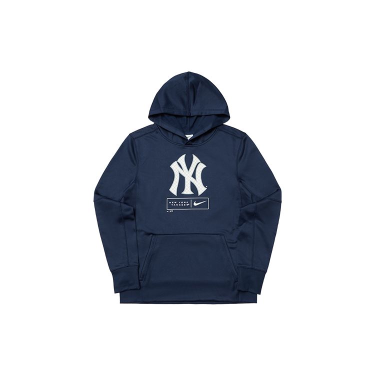 

Nike Hoodie Logo Print Pullover Long Sleeve Front Pocket Kids Hoodies Navy-Blue 3Z3B7SBHE-NYY S