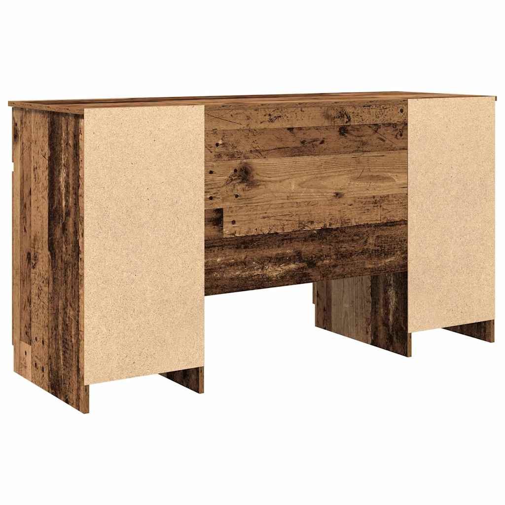 Vintage Style Desk with Shelf 140 X 49 X 76 Cm Engineered Wood