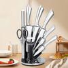 Includes Scissors and Sharpening Rod Multiple Blade Types Stainless Steel Knife Sets With Block