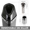 Exhaust Muffler Carbon Fiber 1.52 Inlet with Removable DB Killer for Street and Sport Motorcycles and Scooters Featuring 3851mm
