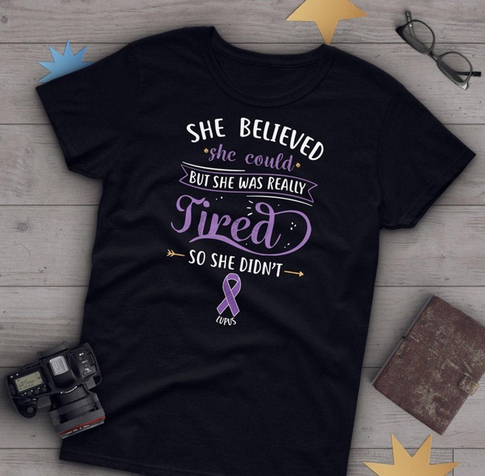 Lupus Shirt, , Invisible Chronic Illness T-shirt Gift, Lupus Ribbon, Lupus Awareness, Spoonie Tee, Spoon Theory, Purple, Funny 140