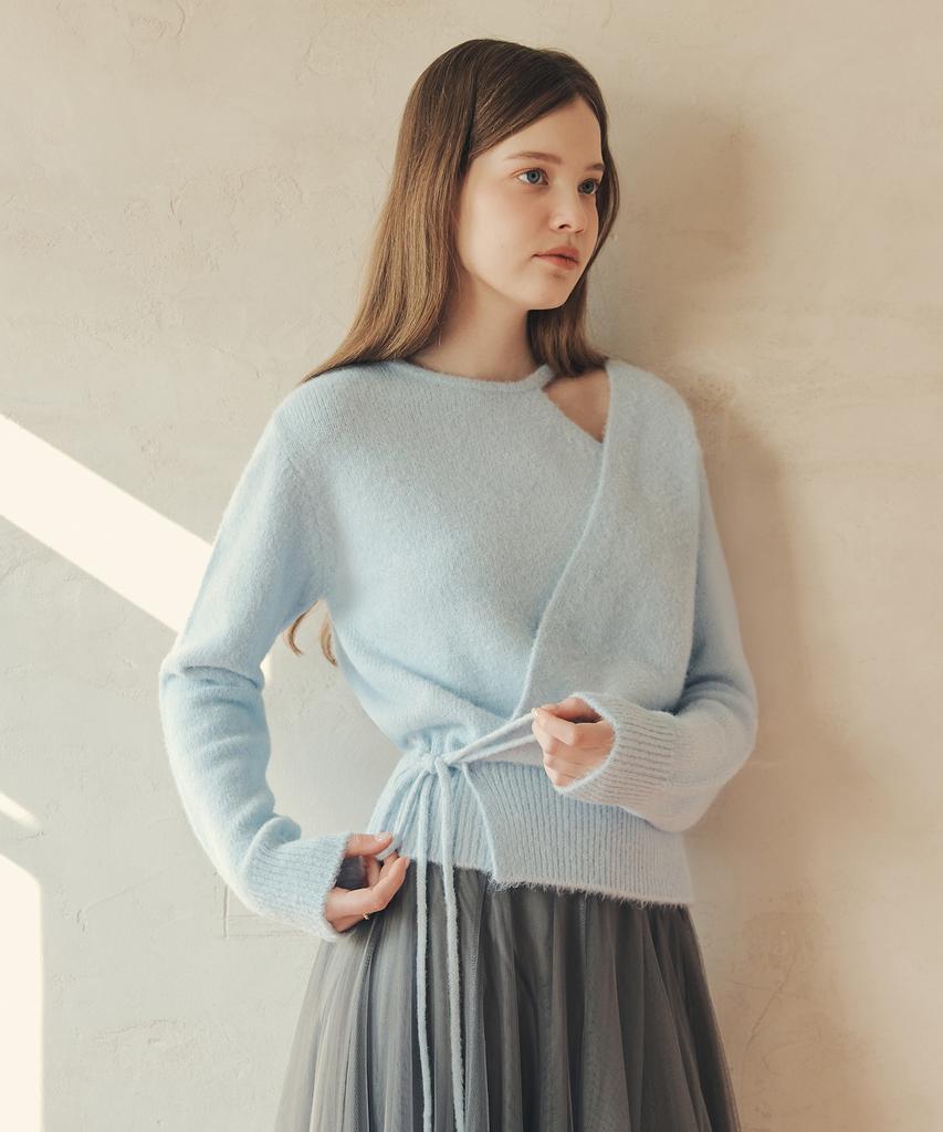 ZEROSTREET [2 Types][8 Colors] Wool Blending Wrap Sweater