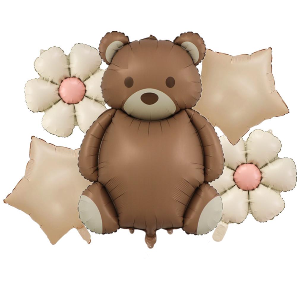 Animal Kapibara Birthday Daisy Flower Aluminum Film Latex Balloon Set Banquet Arrangement Supplies