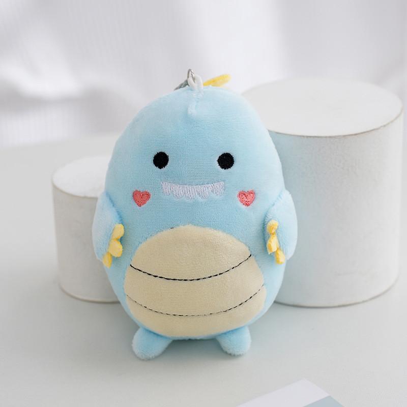 Adorable Plush Dinosaur Keychain Cute Fat Ball Dinosaur Backpack Accessory Soft Pp Cotton Stuffed Animal