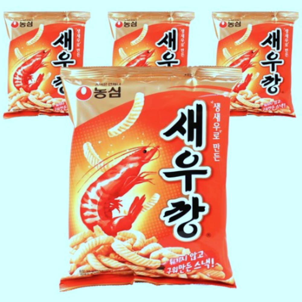 Nongshim Shrimp Chips, 90g * Pack of 4