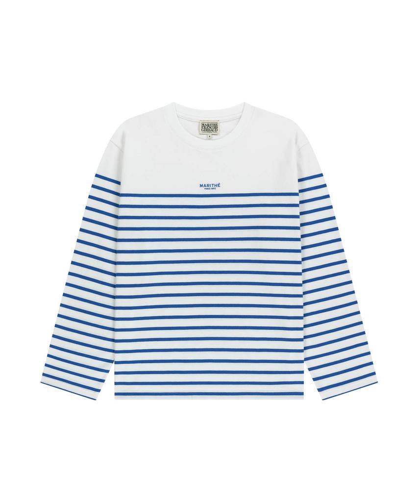 Malittepeulangsowajeobeo Block Stripe Long Sleeve Tee Blue