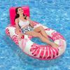Galleggianti gonfiabili per piscina Sdraio per adulti, Zattera galleggiante da piscina Galleggianti Reclinabile galleggiante sull'acqua con portabicchieri Poggiapiedi Galleggiante per nuoto