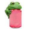 Frog Can Lid Lily Pad Cup Holder Set Reusable Soda Can Cover Secure Can Lids with Cup Holder Whimsical Drink Accessories