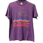 VTG Jesus Tee Graphic T-Shirt Jerzees 90 s S.S. Isaiah 40:26 Sz Large Cotton S