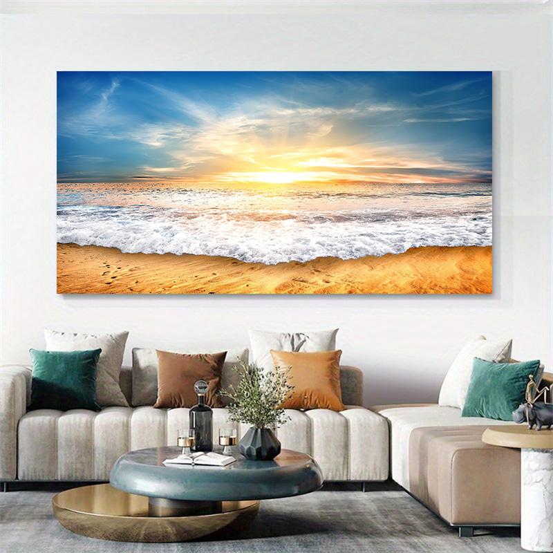 Landscape Beach Sunset Canvas Painting Nature Ocean Cloud Posters and Prints Wall Art Pictures Living Room Home Decor No Frame