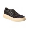Ferragamo Cassina La Leather Trim Slip On Sneaker bLack