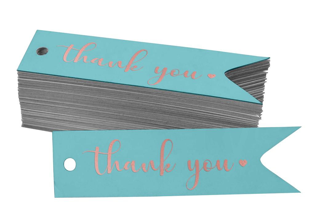 Inkdotpot Pack Of 100 Real Gold Foil Paper Tags Thank You Bridal Shower Favor Hang