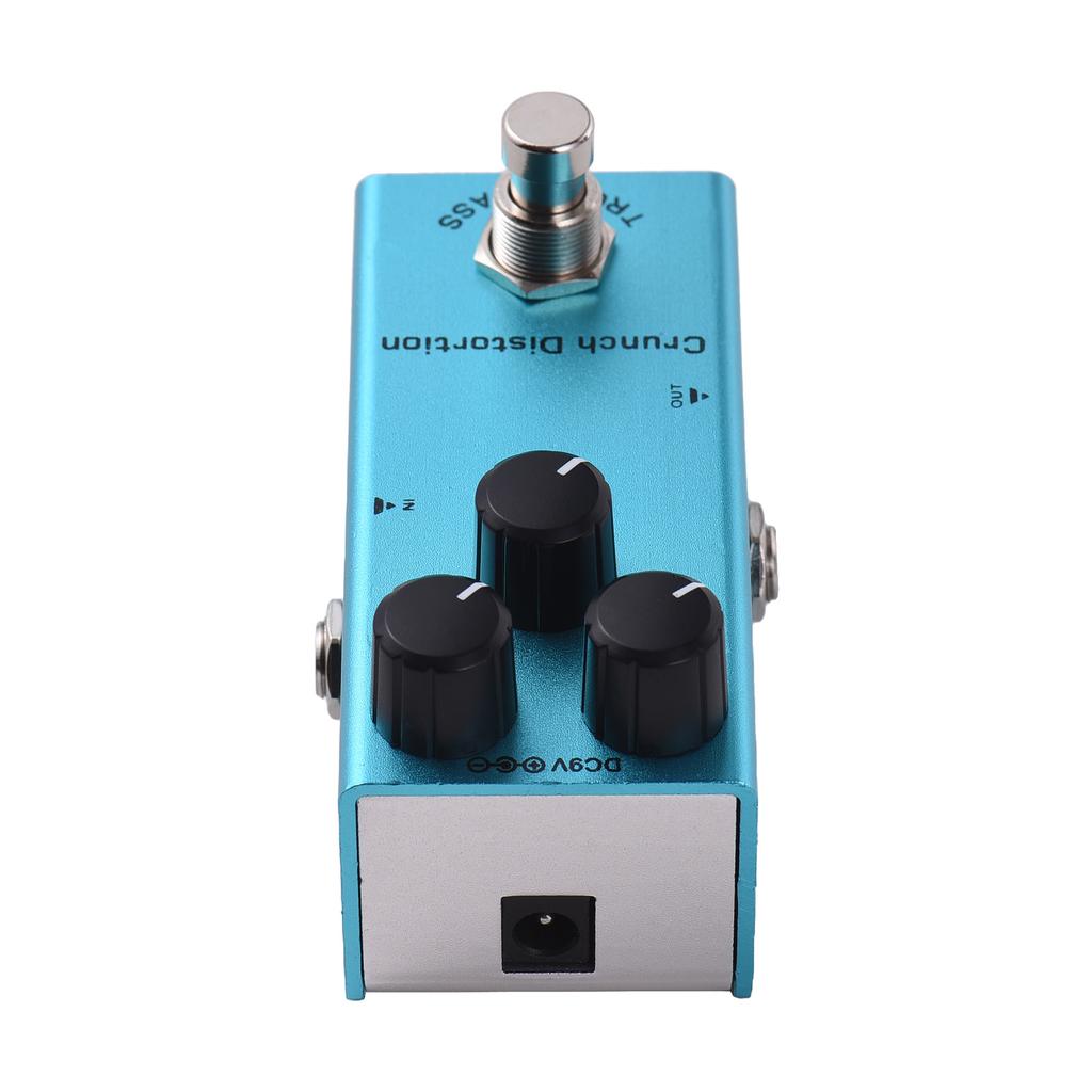 Gitarre Crunch Verzerrung Effektpedal Gain Lautstärke Ton Regler Knopf DC 9V 6,35mm Ein- und Ausgangsschnittstelle Elektrisch