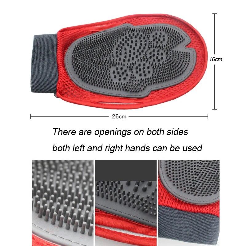 Pet Grooming Glove Hair Removal Brush Cat Dog Fur Hair Deshedding Gentle Efficient Dog Combs Pet bathing Massage Products