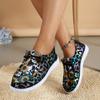 Fashion Woman Canvas Soft Sole Casual Slip On Shoes Comfort Light Breathable Women's Flats Leopard Print Shoes Plus Size Flat Shoes