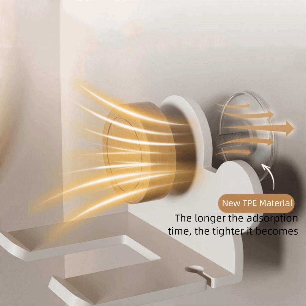 Wall Mounted Suction Cup Hair Dryer Holder Punch Free Blower Holder Hair Dryer Rack  Bathroom
