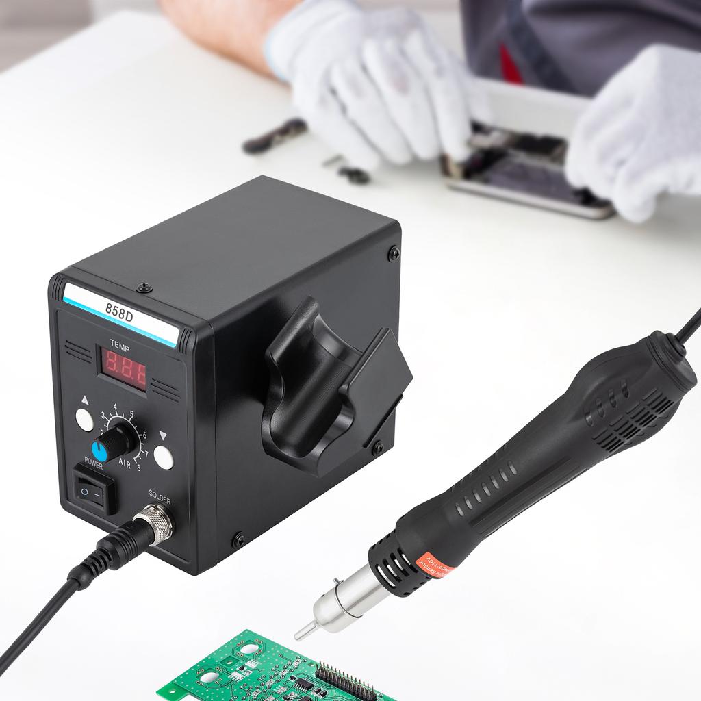 Hot Air Rework Station, 110V SMD Soldering Station with Hot Air Gun Kit