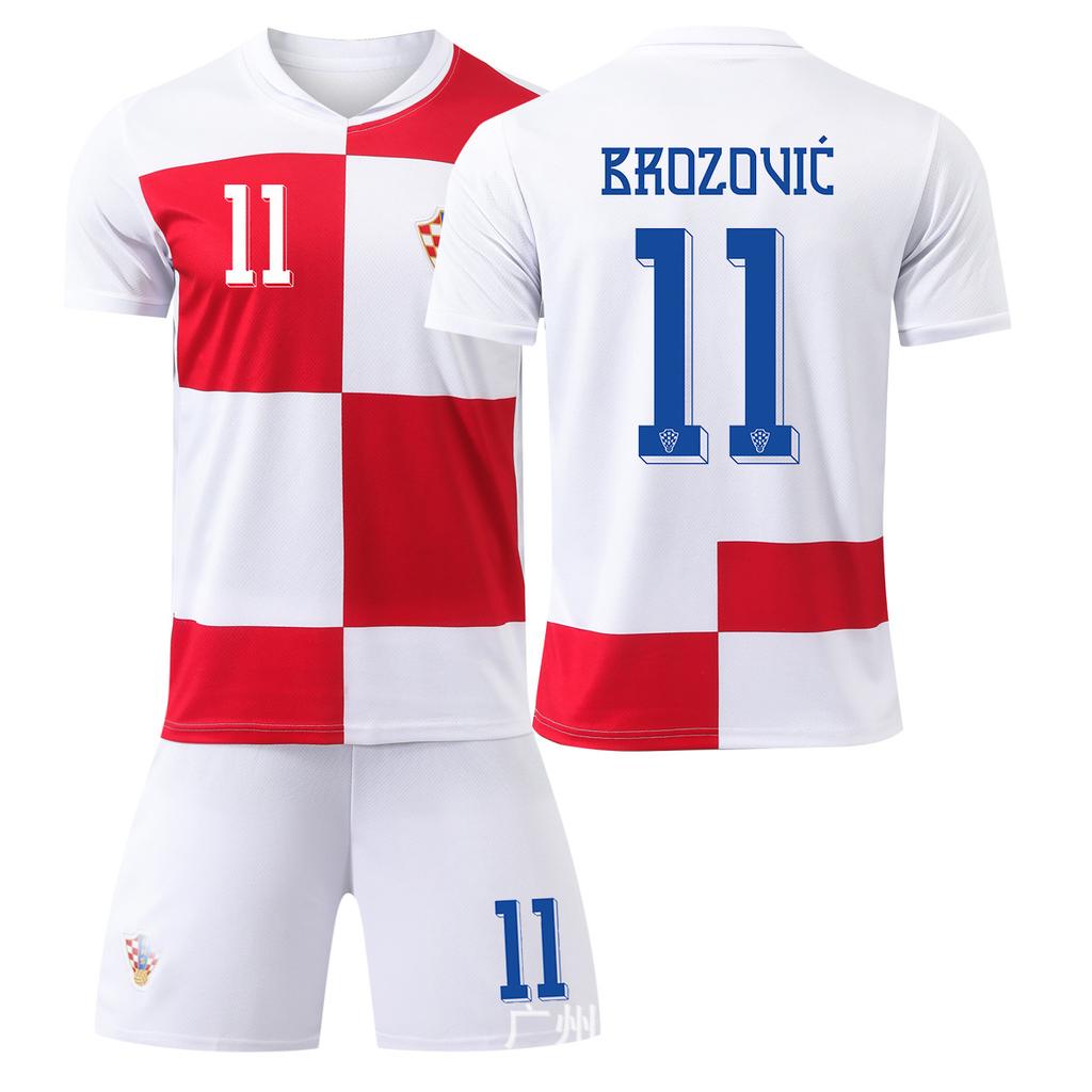 2425 Croatia Home and Away Jersey Cross-border Children's Football Jersey Set No. 10 Modric Adult Short Sleeve