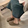 Retro inner heightening thick-soled slippers for women wearing new lazy people with one pedal and half a tow