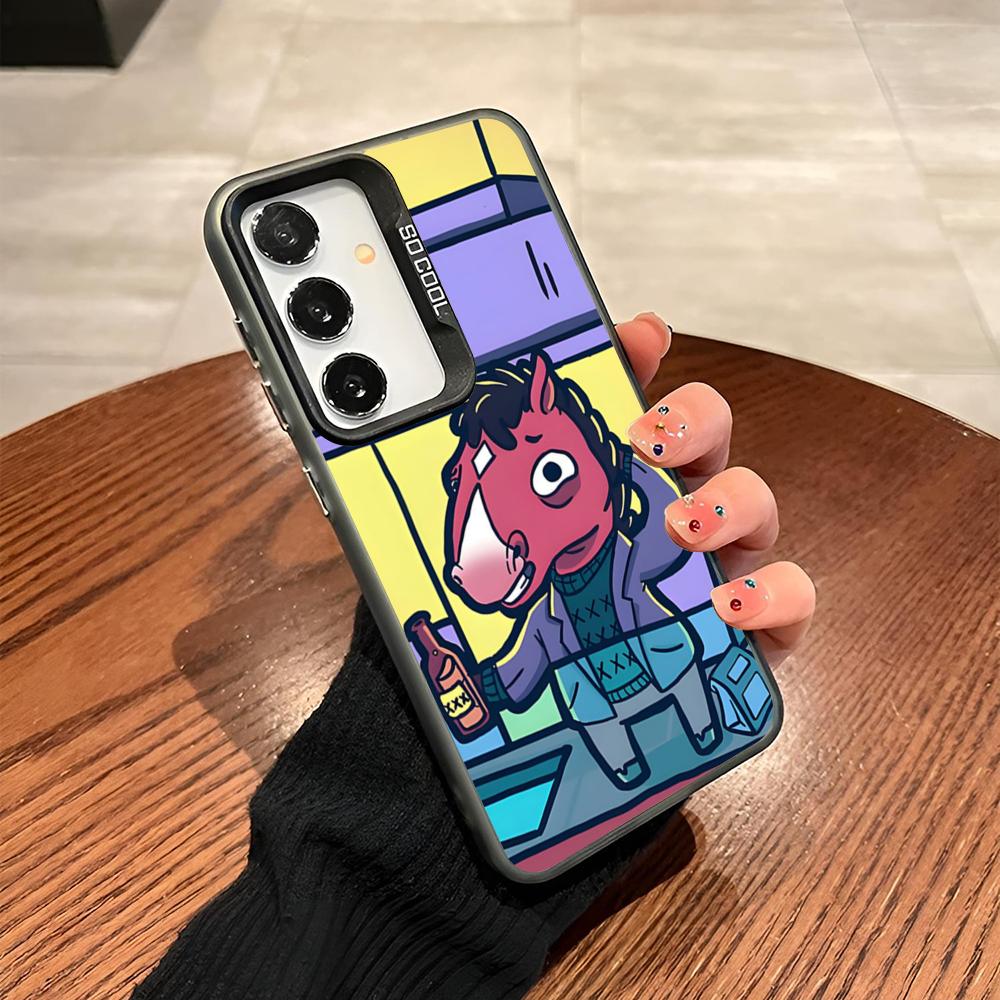 Cartoon B-boJack Horsemans Phone Case For Samsung Galaxy S26 S25 S24 S23 S22 S21 S20 Ultra Plus Fe colored silver Cover Galaxy S20 FE