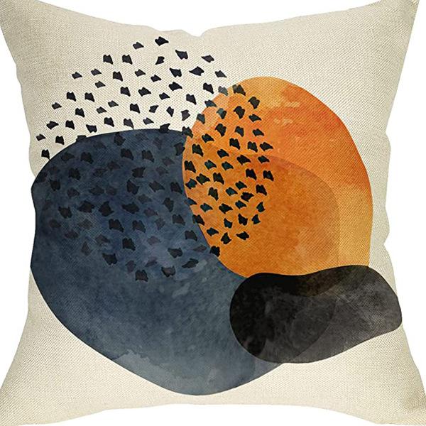 New Morandi Simple Abstract Style Pillow Linen Print Pillow Case Decorative Home Pillow Case