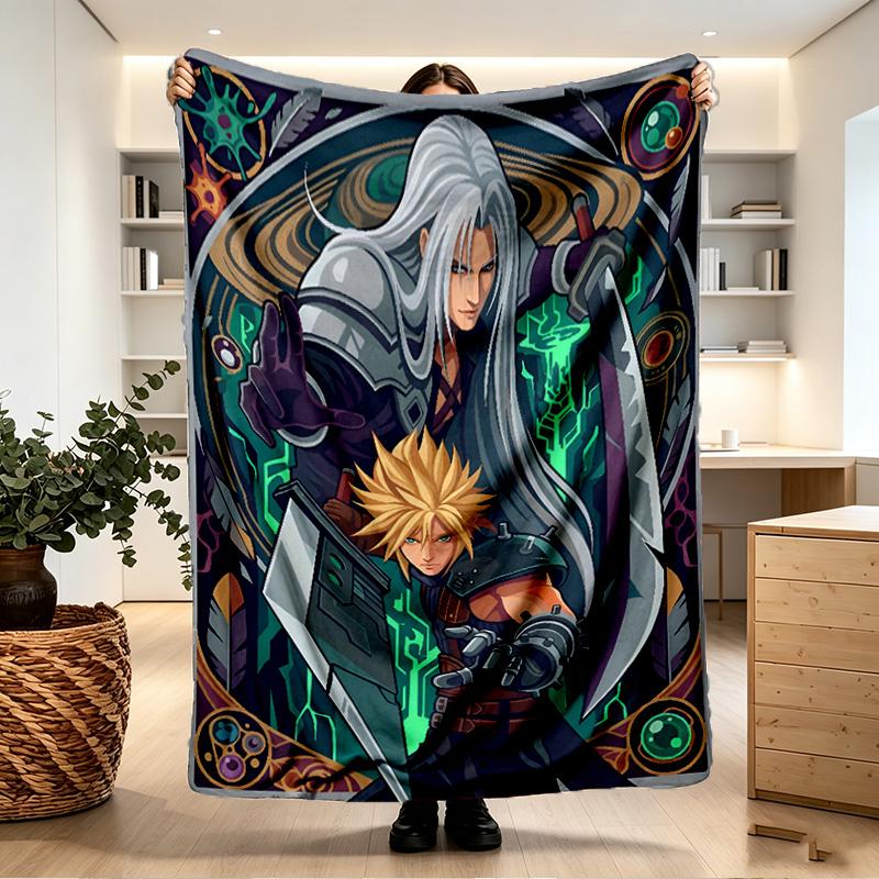 Final Fantasy Print Blanket - Soft & Comfortable, for Bedroom, Travel, Sofa, Home Decoration - Birthday Christmas Gift for Friend