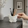 Yousheng 3D Printed Butterfly Pen Holder, Embossed Desk Organizer for Pencils Makeup Brushes, Large Capacity Storage Box for Home Office Decor