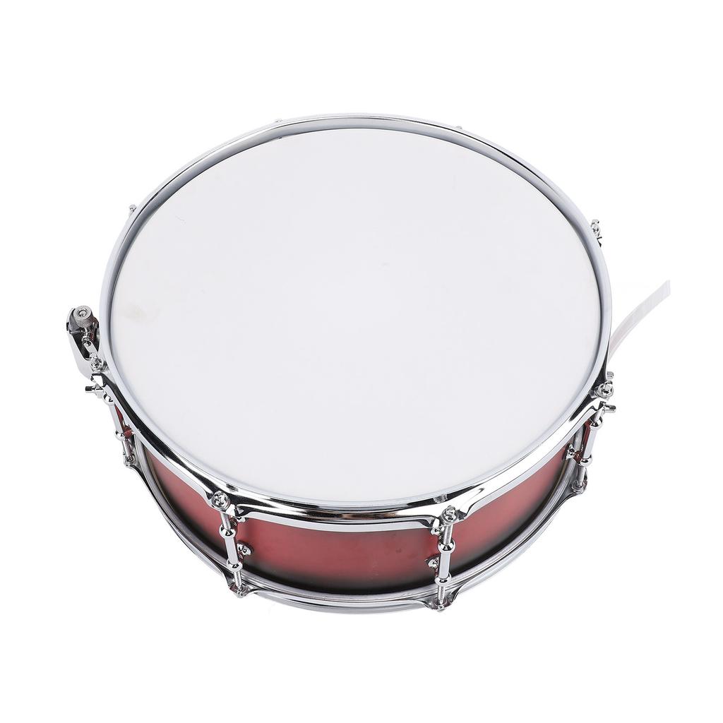 Snare Drum Kit 14in 8 Lug White PET Drumheads Drum with Strap and Drum Sticks for Adult Beginners Marching Band