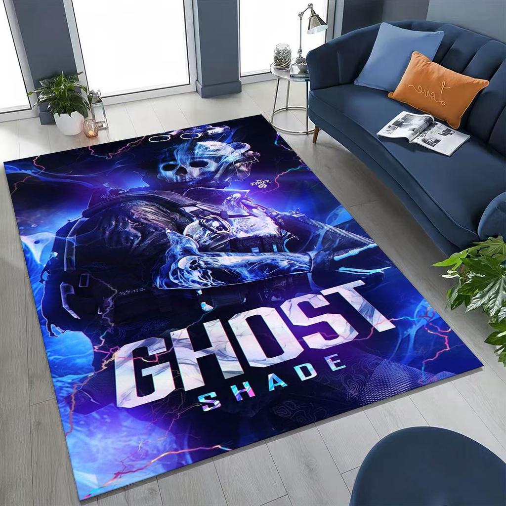 Classic Game Call of Duty Ghost Simon Cartoon Art  Rug for Bedroom Living Room Sofa Home Doormat Decor,Kids Non-slip Floor Mat