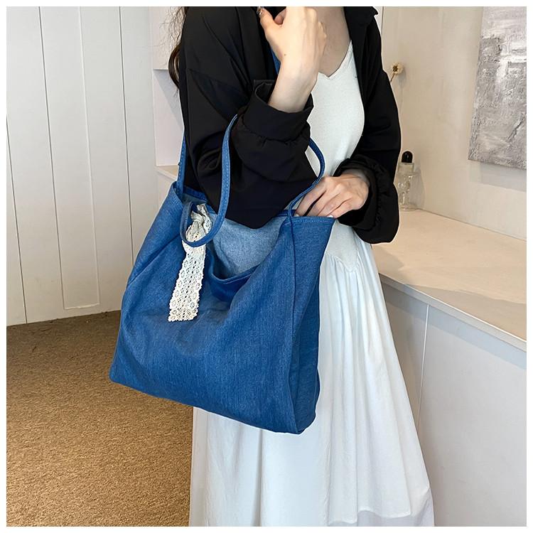 IELGY Casual Commuter Large Capacity Denim Tote Bag