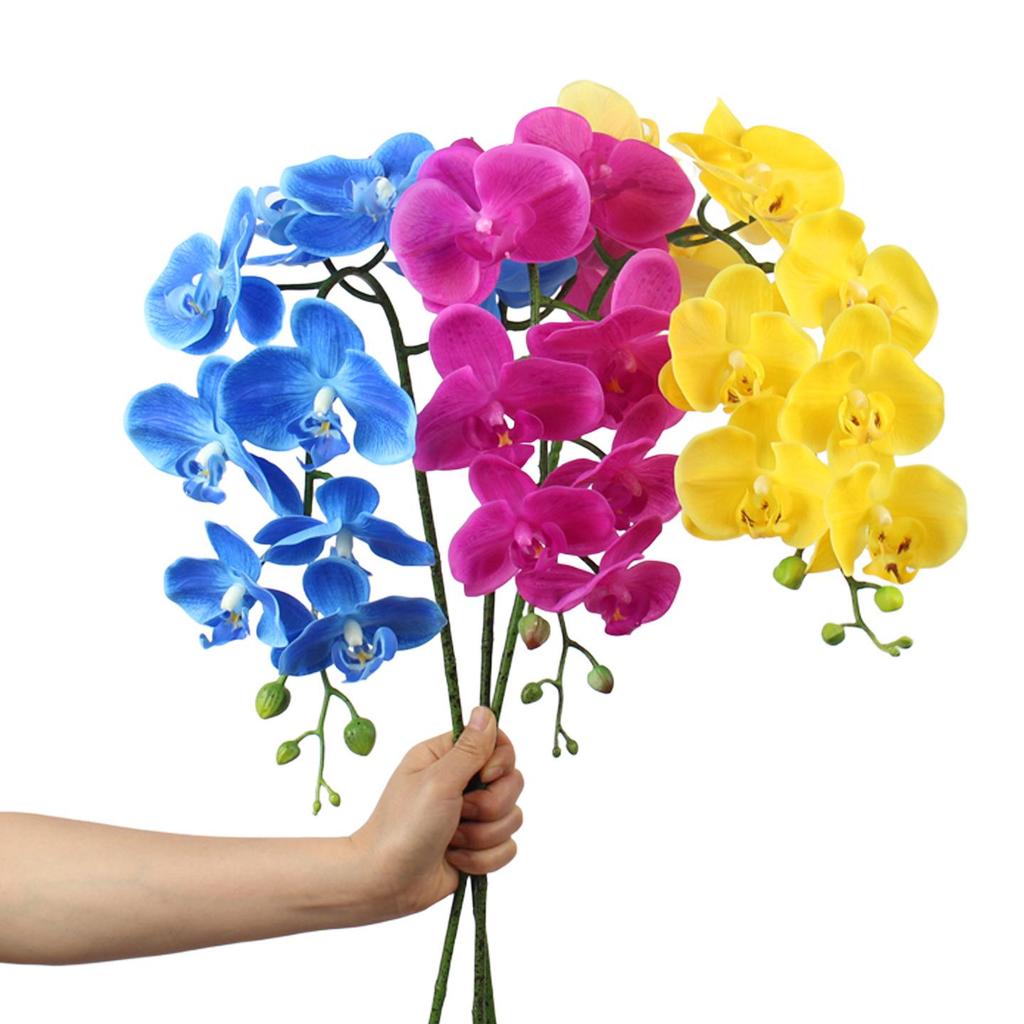 High-End PU Phalaenopsis Artificial Flowers - Single Stem for Home & Hotel Décor