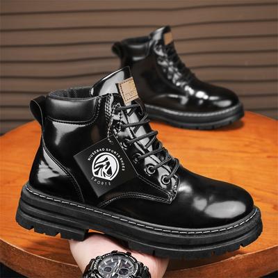 2025 Autumn Cross-border Explosion Martin Boots New Men's Casual Boots Retro British Style Help Casual Tooling Boots