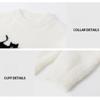 Pullovers Long Sleeves Sweaters Unisex Sweater Spring Autumn Kitten Tie-dyed Retro Couples Paragraph Knitted Bottoming Jumper Round Neck Wool Jumper