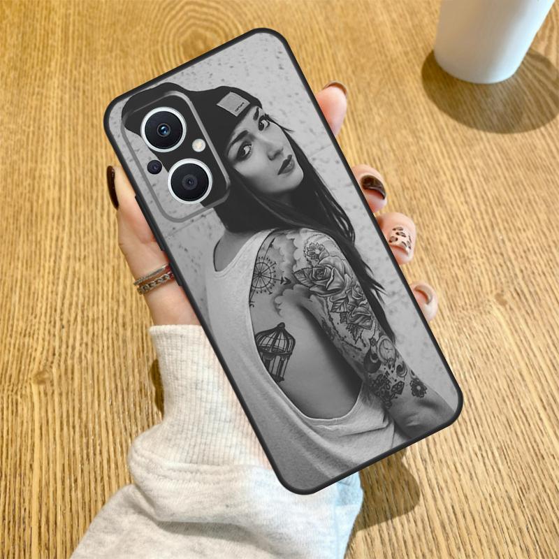 Sexy Ärmeltattoo Mädchen Hülle Für OPPO Reno 14 F 10 11 12 13 Pro 13F 12F 11F 7 8 Lite OPPO Find X6 X5 X8 X9 Pro Hülle