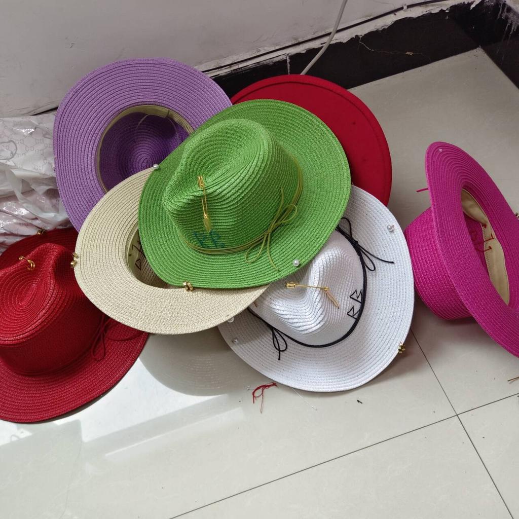 Women's Sun Hat Straw Hat  New Style Paired with Bikini Jazz Hip Hop Summer Hat Punk Fashion Style Beach Hat Church Hat