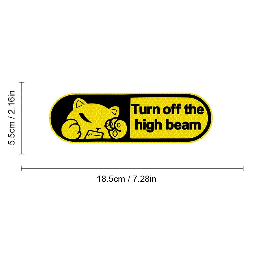 Vesvory Turn Off Your High Sticker Funny Bumper Sticker Decal Safety Warning Sign Reflective