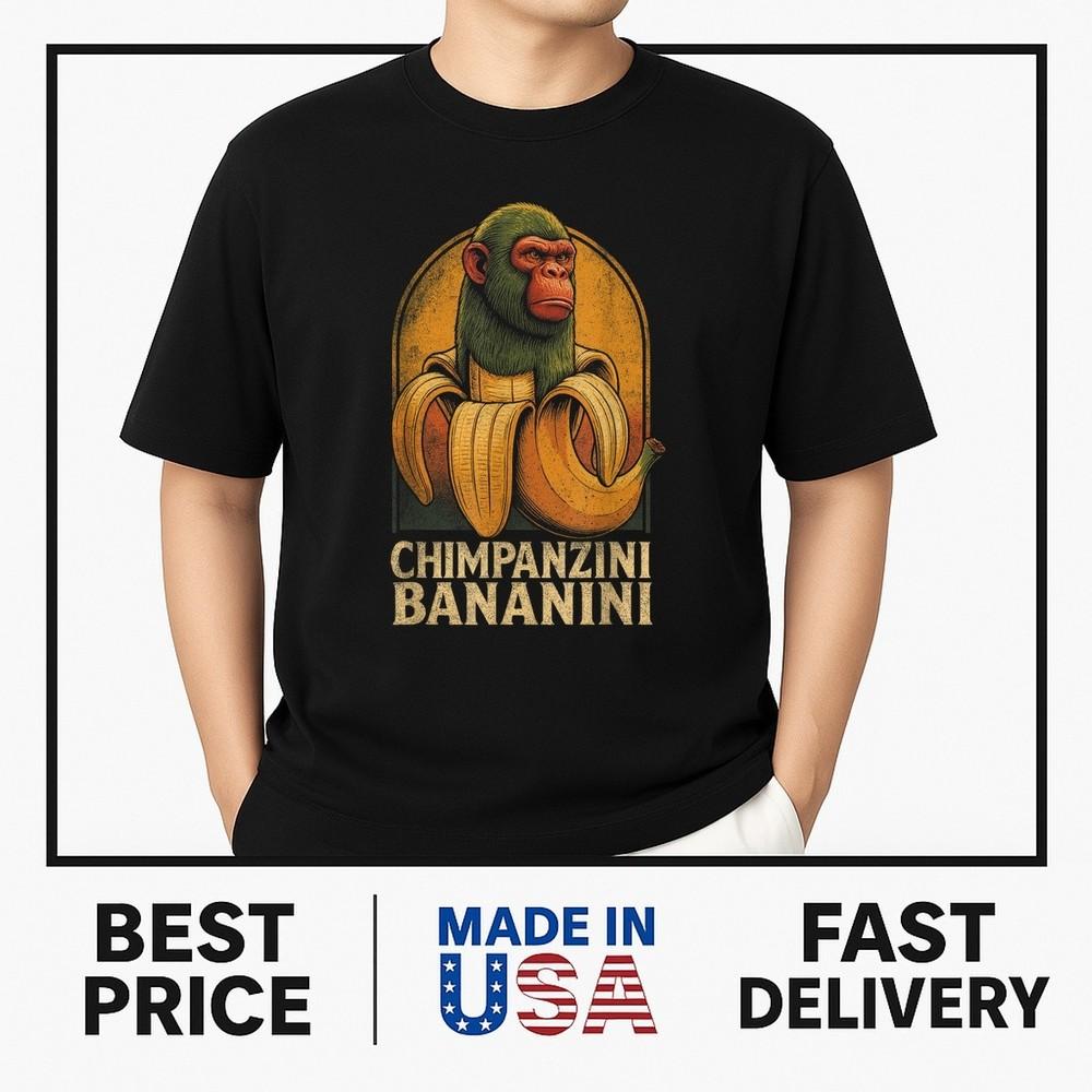 Chimpanzini Bananini - Funny Italian Brainrot Meme T-Shirt ON TREND Unisex T-Shirt L