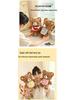 Adorable Zai Zai Bear Plush Toy - Cute Cartoon Teddy with Bib, Perfect Gift!