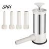 Long-lasting Sausage Stuffing Machine 1 Set Maker Stainless Steel Stuffer with Large Spout 4 Nozzles Efficient Equipment for Home Kitchen Non-slip