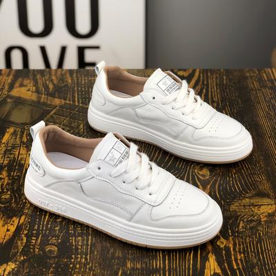 Echtes Leder Flache Unterseite Weiße Schuhe frauen Neue Stil Student Alle-spiel Casual Sport Weiche Unterseite Schuhe Trend