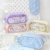 RosyPosy Soft Set Imiii Series Removable Pencil Case, Large Capacity Eating Pain Window Pencil Case Stationery Bag