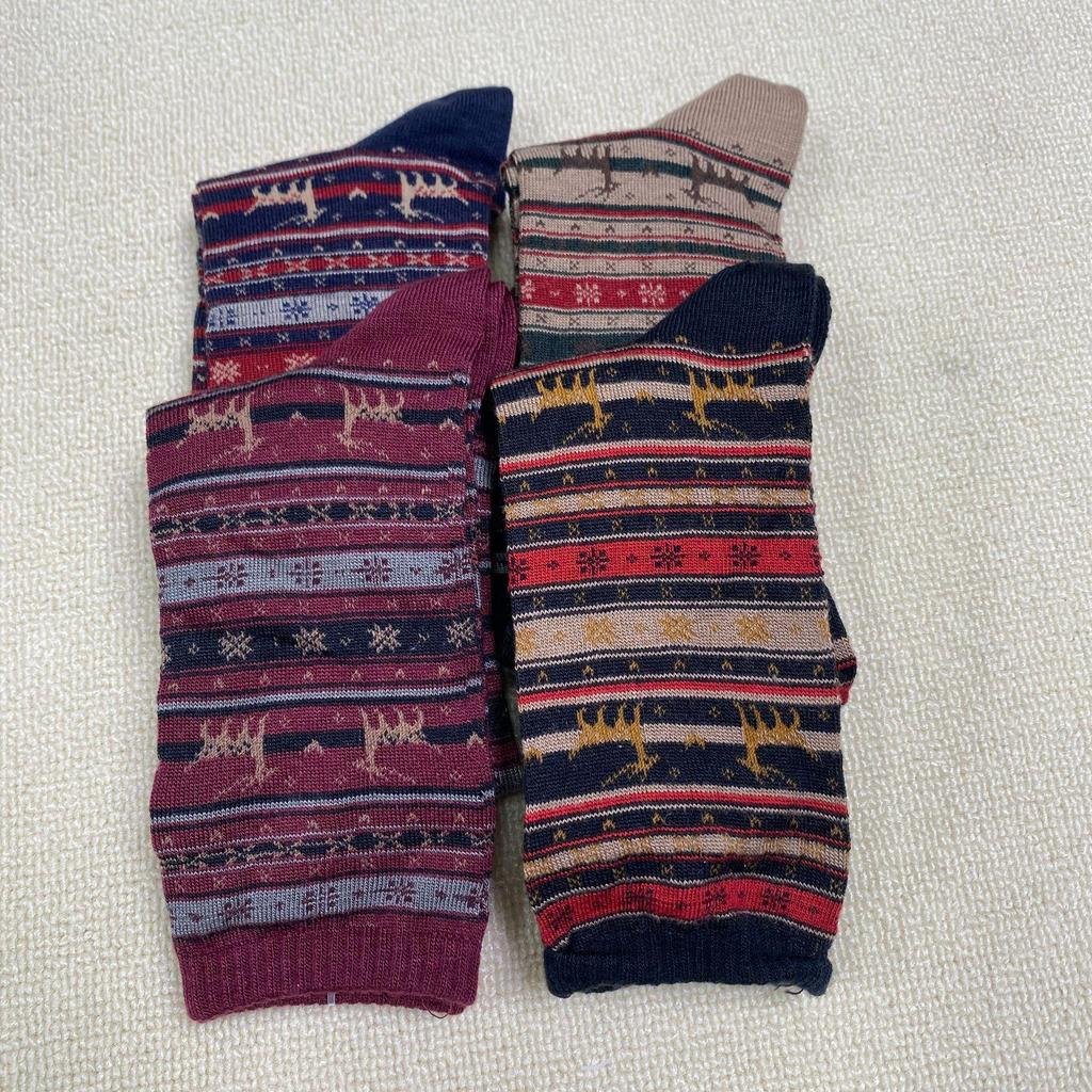 Autumn/Winter Mid-Tube Cartoon Christmas Stockings for Men and Women